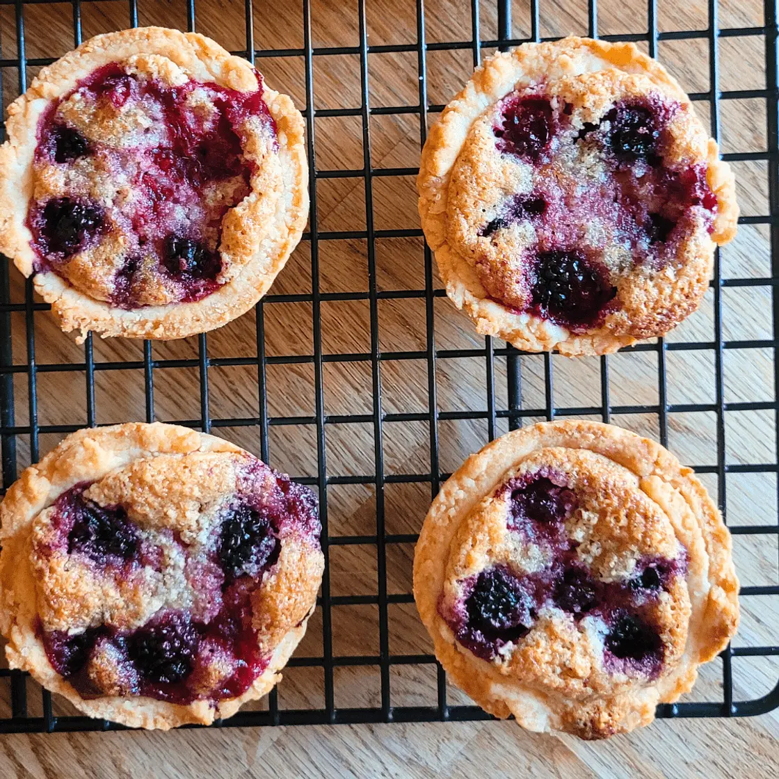 Rezept: Französische Tartelettes mit Brombeeren und Sauerteig