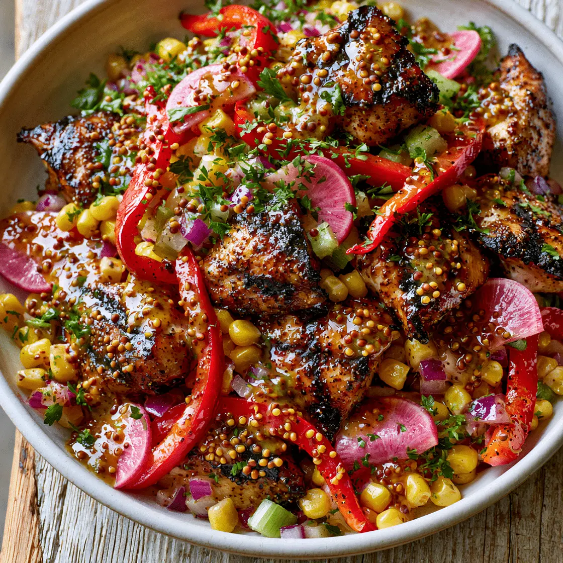 BBQ Grainy Mustard Chicken Salad (15-Minute No-Cook)