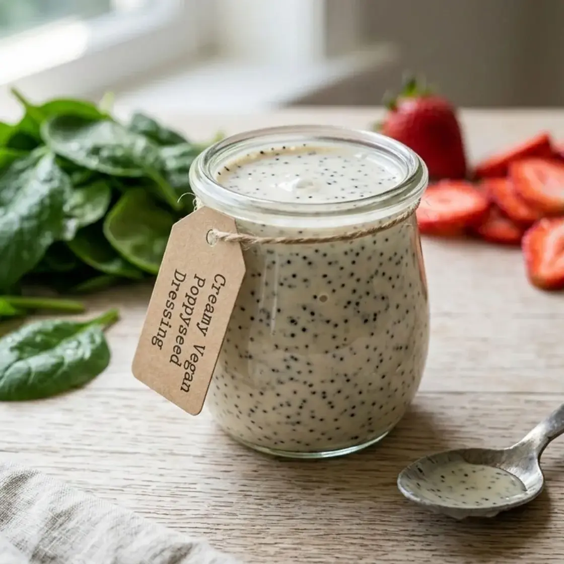 Vegan Poppyseed Dressing Recipe! Creamy, Dairy-Free & Easy