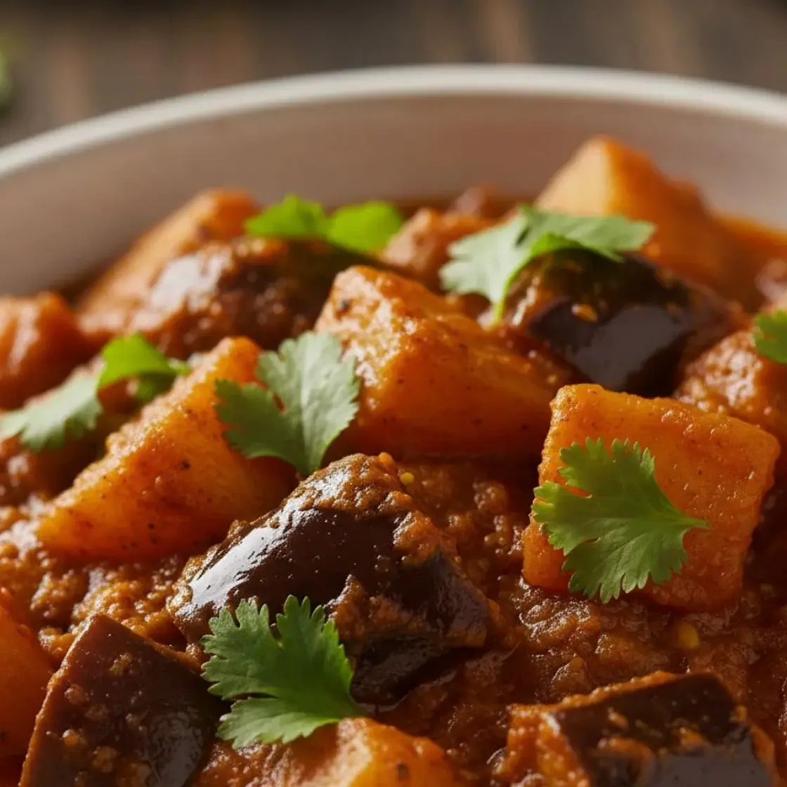 Eggplant Potato Curry Recipe! Easy, Healthy Aloo Baingan Recipe