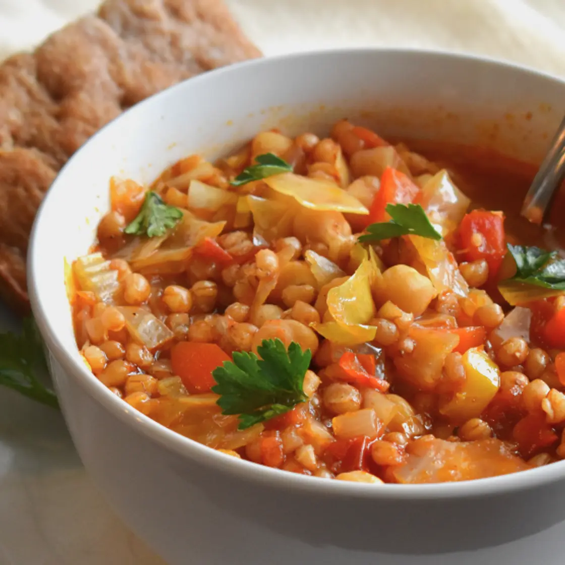 Wheatberry & Chickpea Soup