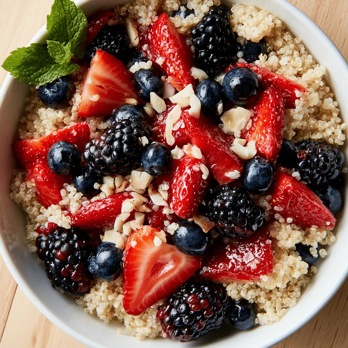 Quinoa Fruit Salad with Berries and Almonds