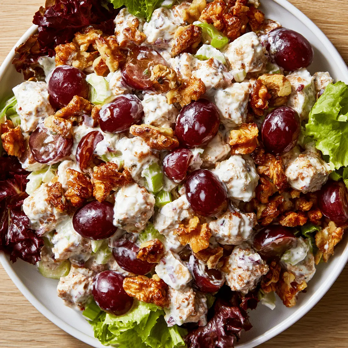 Chicken Walnut Summer Salad (Creamy & Light)