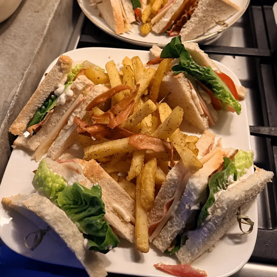 Greek Vegetarian Club Sandwich