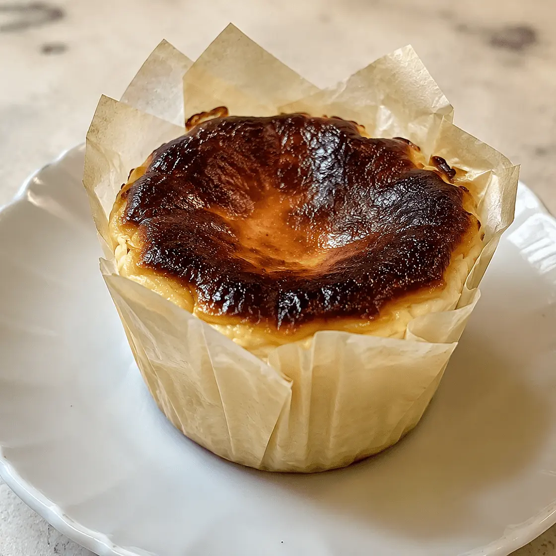 Tarta de queso vasca