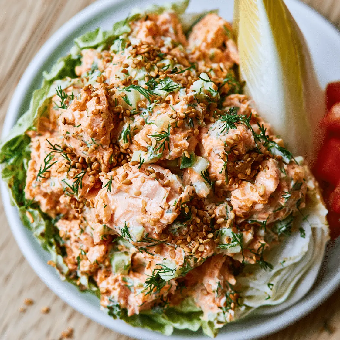 Smoked Salmon Summer Salad with Napa Cabbage Cups