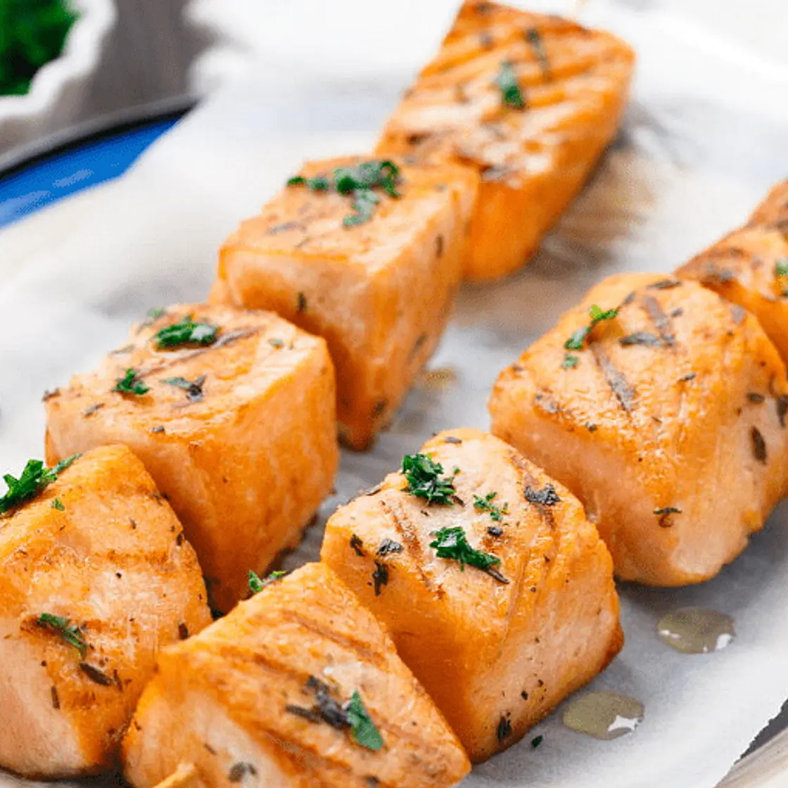 Grilled Salmon Kabobs