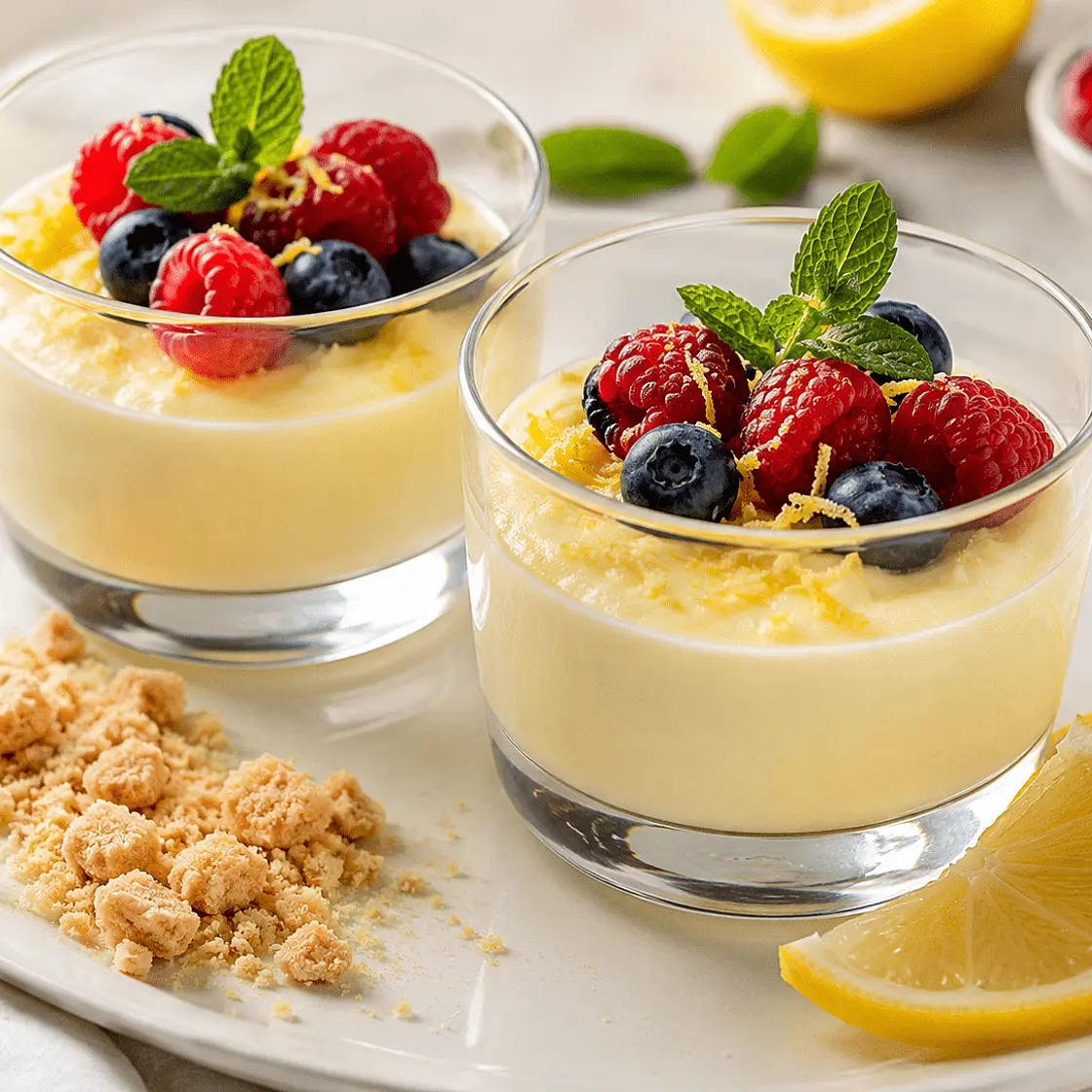 Lemon Posset with Berries
