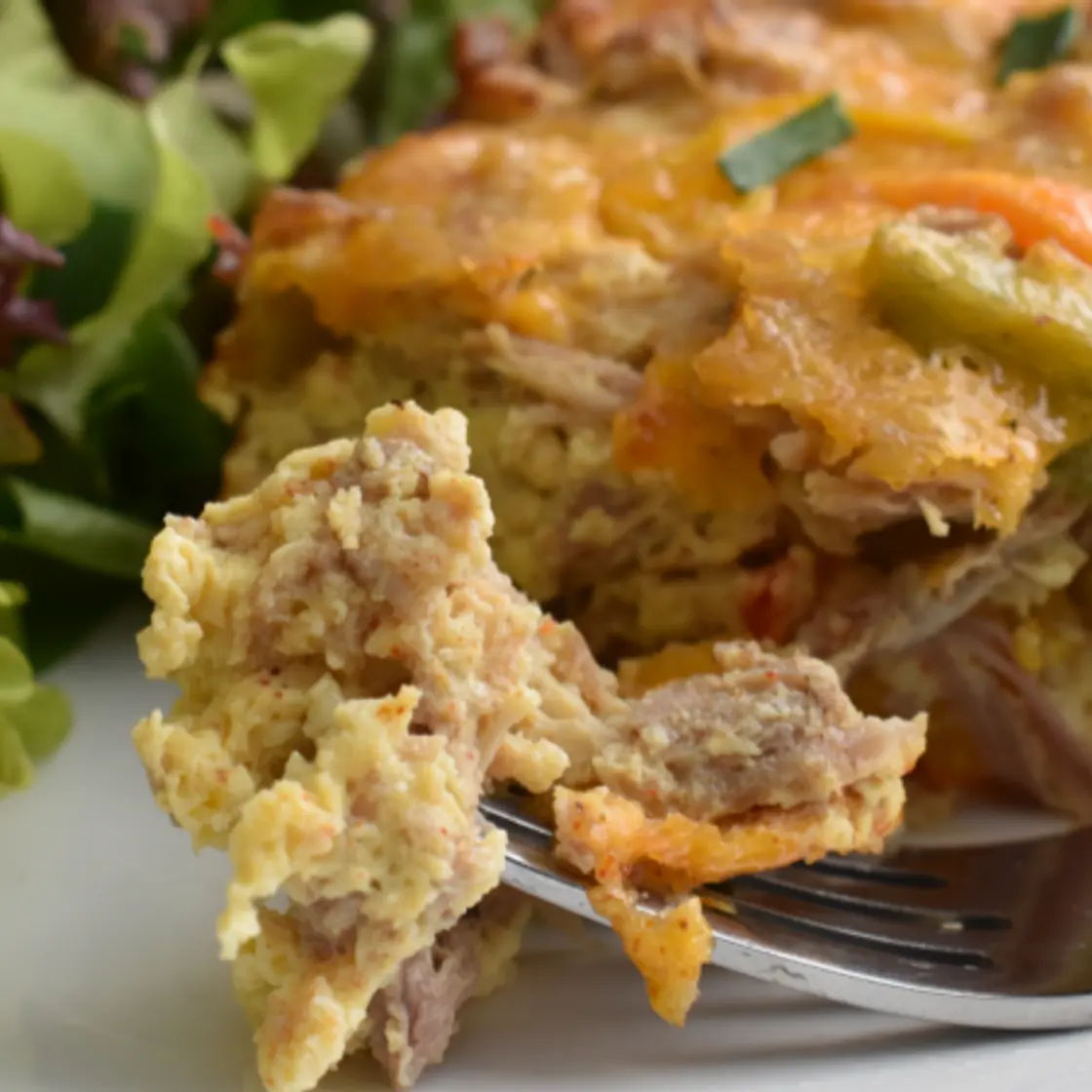 Pork and Pepper Crustless Quiche