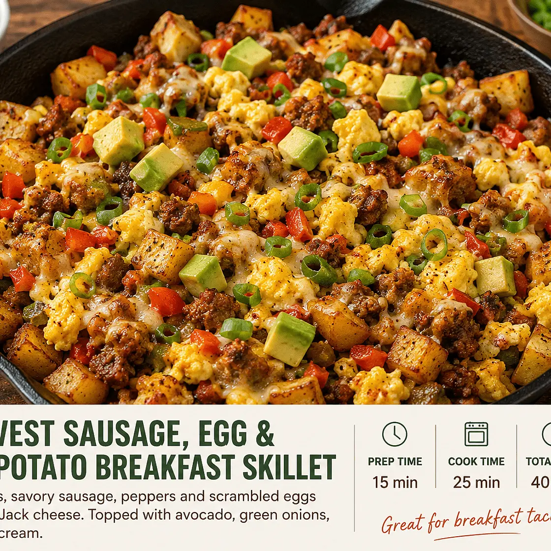 Southwest Sausage & Egg Breakfast Skillet