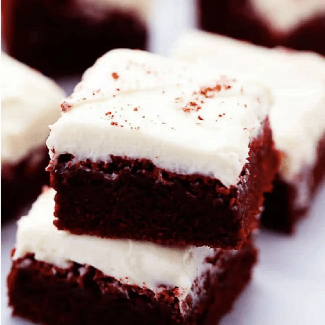 Red Velvet Brownies w/ Cream Cheese Icing