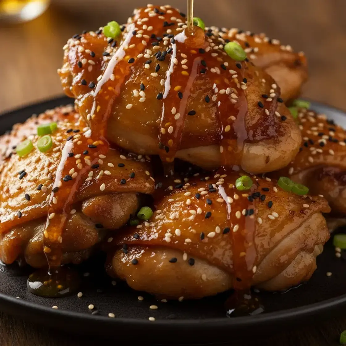 Air Fryer Honey Garlic Chicken Thighs