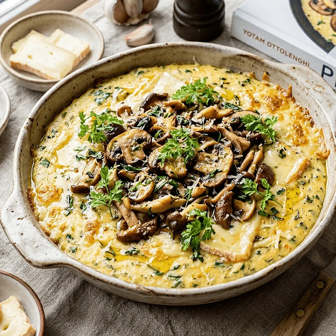 La polenta aux champignons et aux herbes de Yotam Ottolenghi