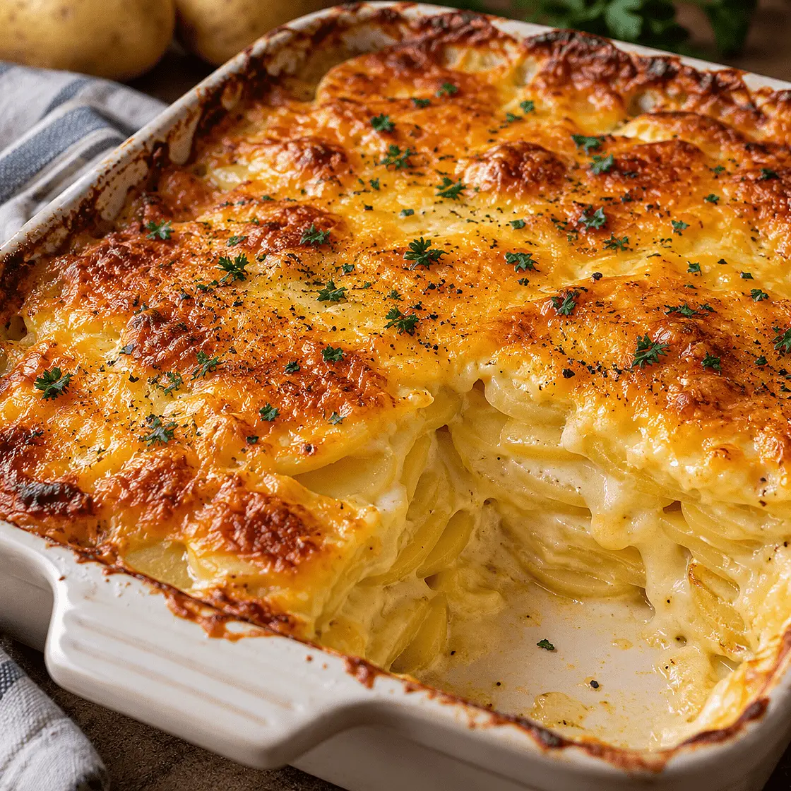 Extra-Cheesy Cheddar Potatoes Au Gratin