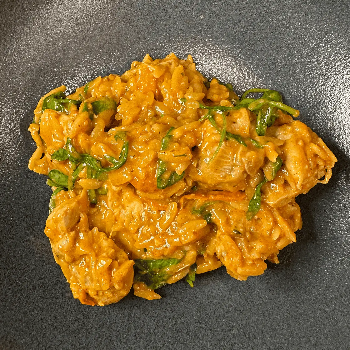 One Pan Creamy Tomato Chicken Boursin Orzo