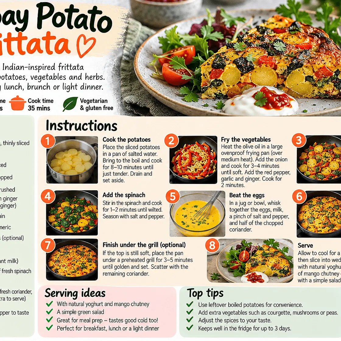 Lolo's  Bombay Potato Frittata