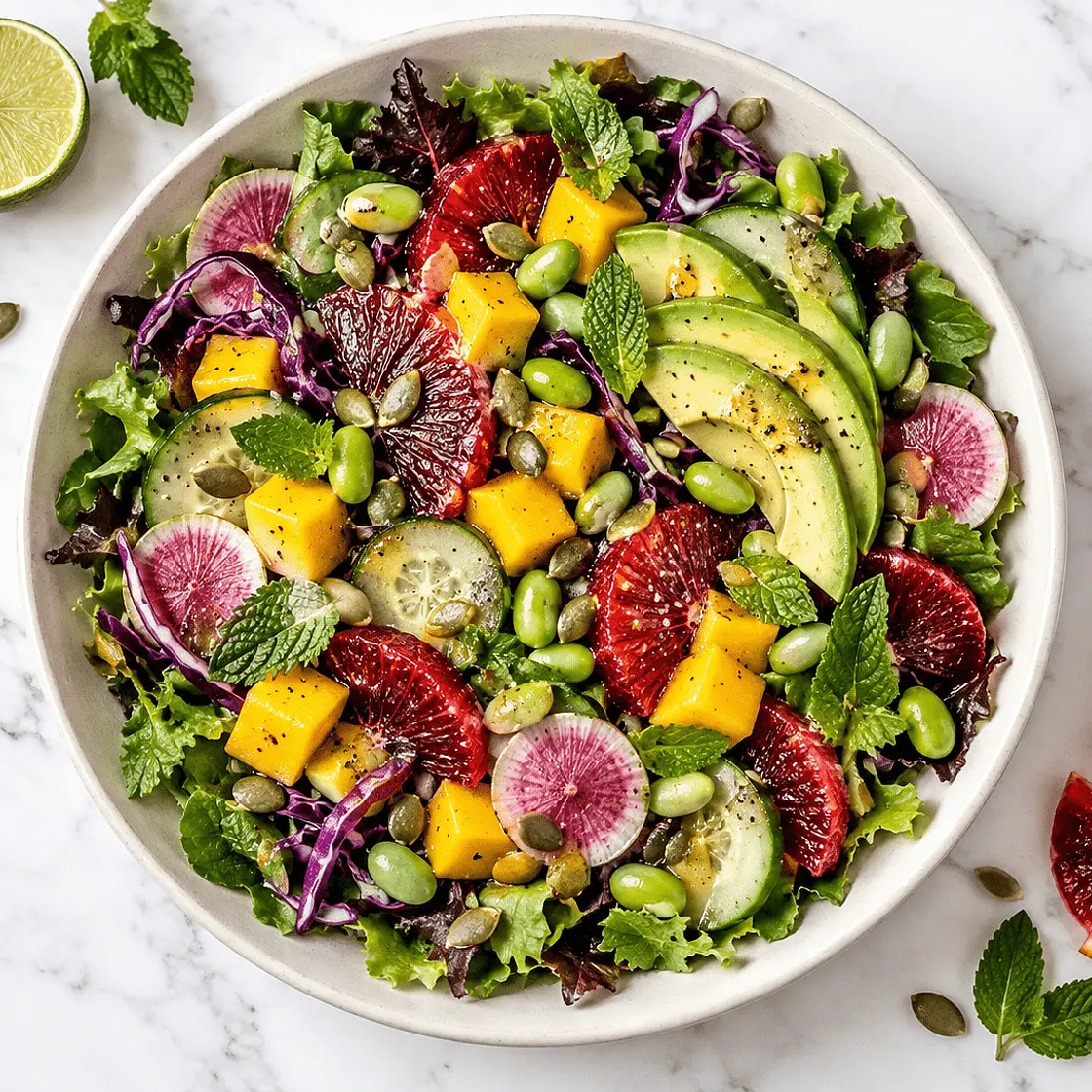 Mango, Blood Orange & Edamame Jewel Salad