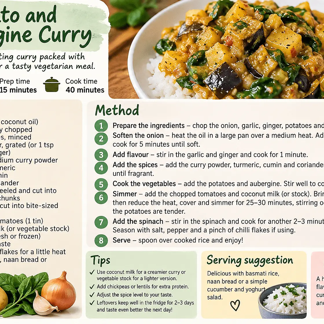 Lolo's Potato and Aubergine Curry