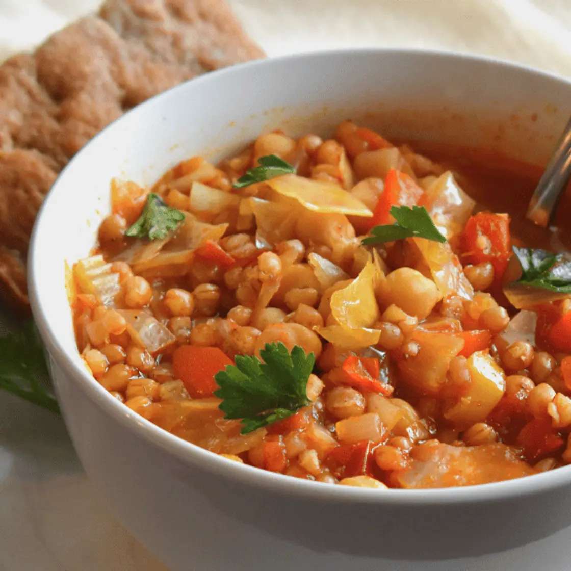 Wheatberry & Chickpea Soup