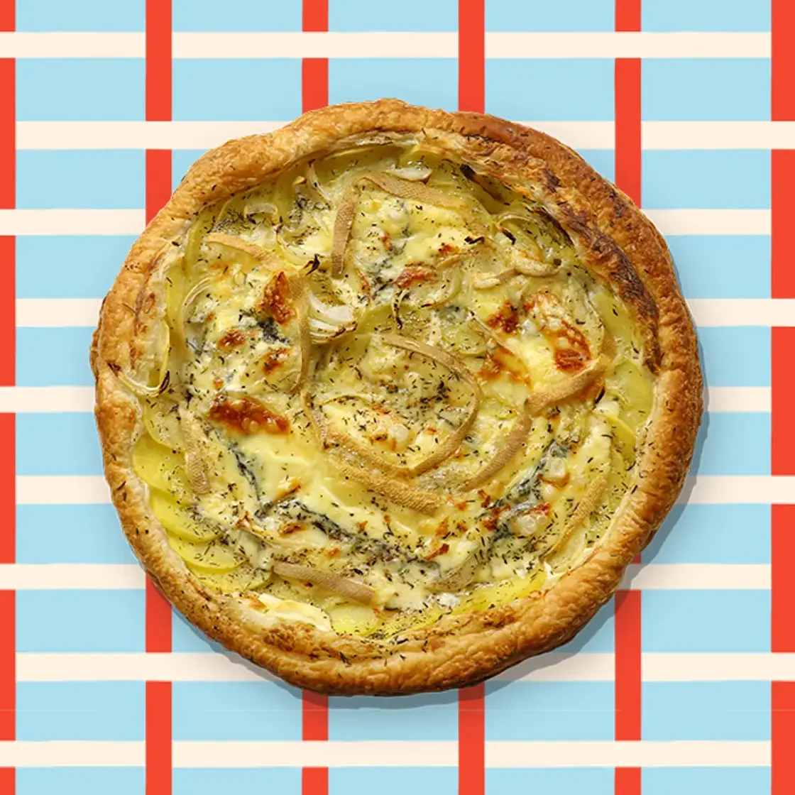 Tarte fine pommes de terre & morbier