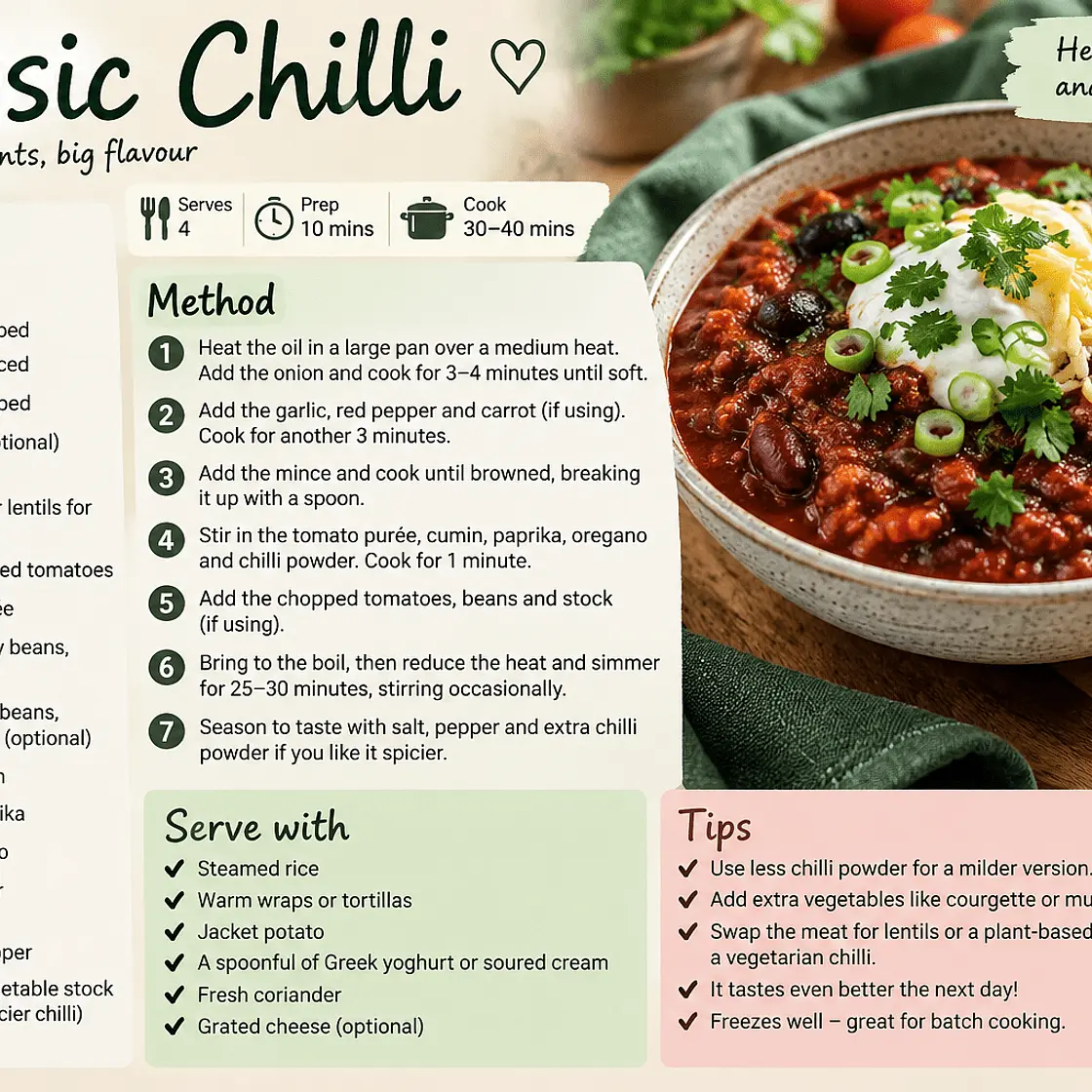 Lolo's classic Chilli