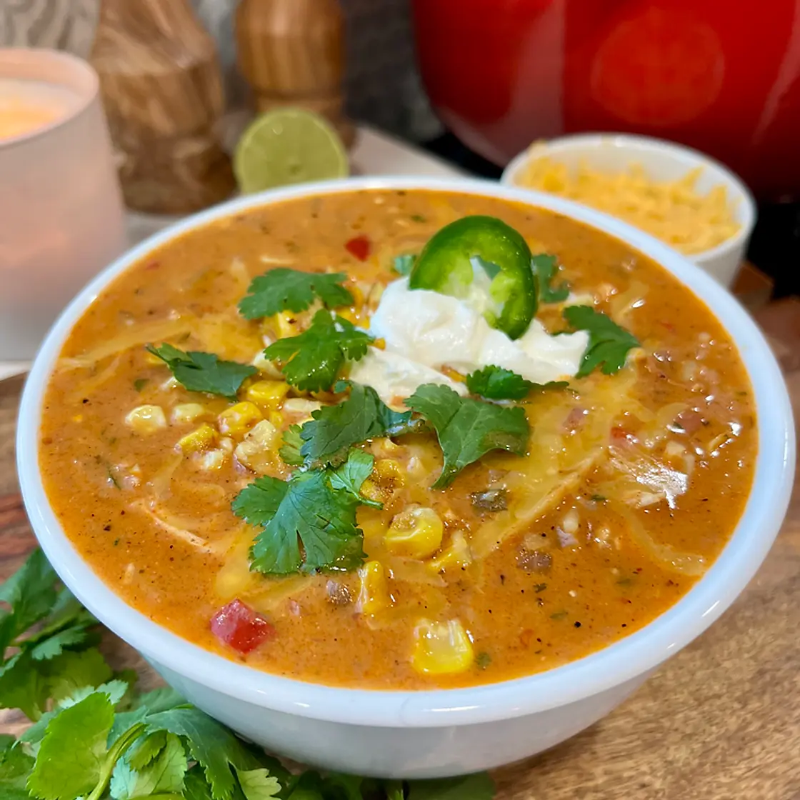 Creamy Chicken Enchilada Soup