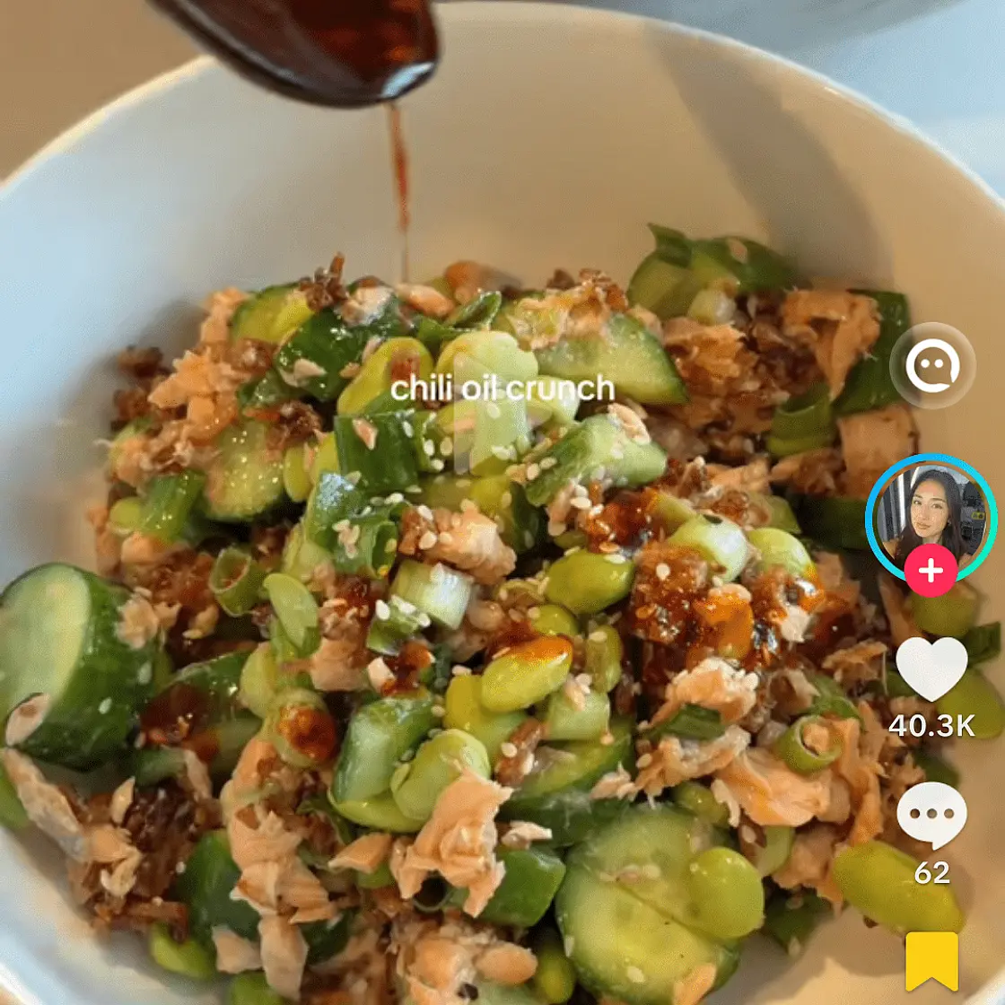 Crispy Rice Salmon Salad