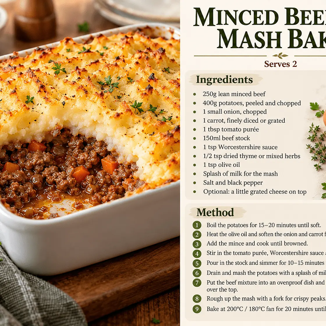 Minced Beef & Mash Bake