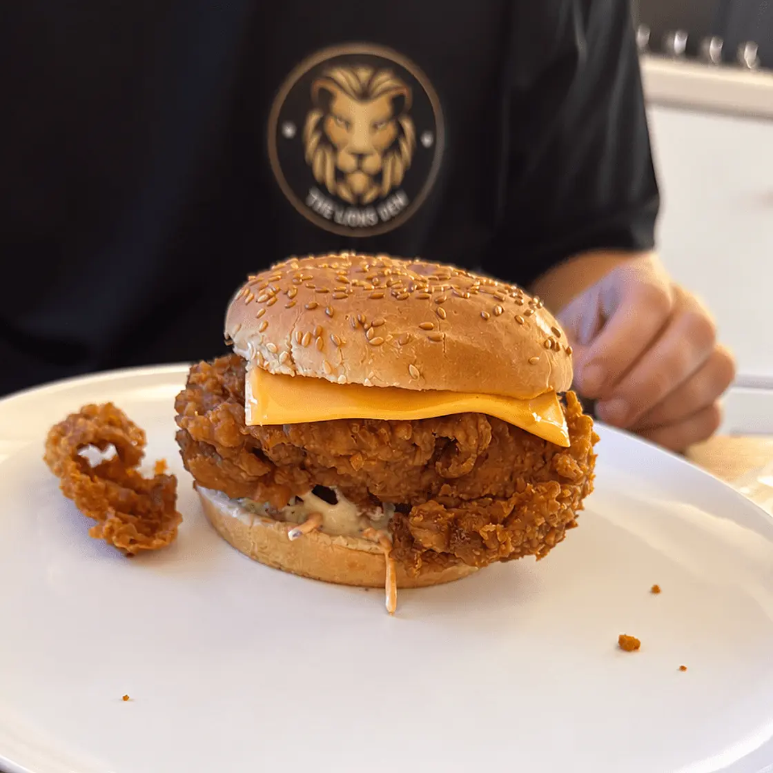 Fried chicken burger