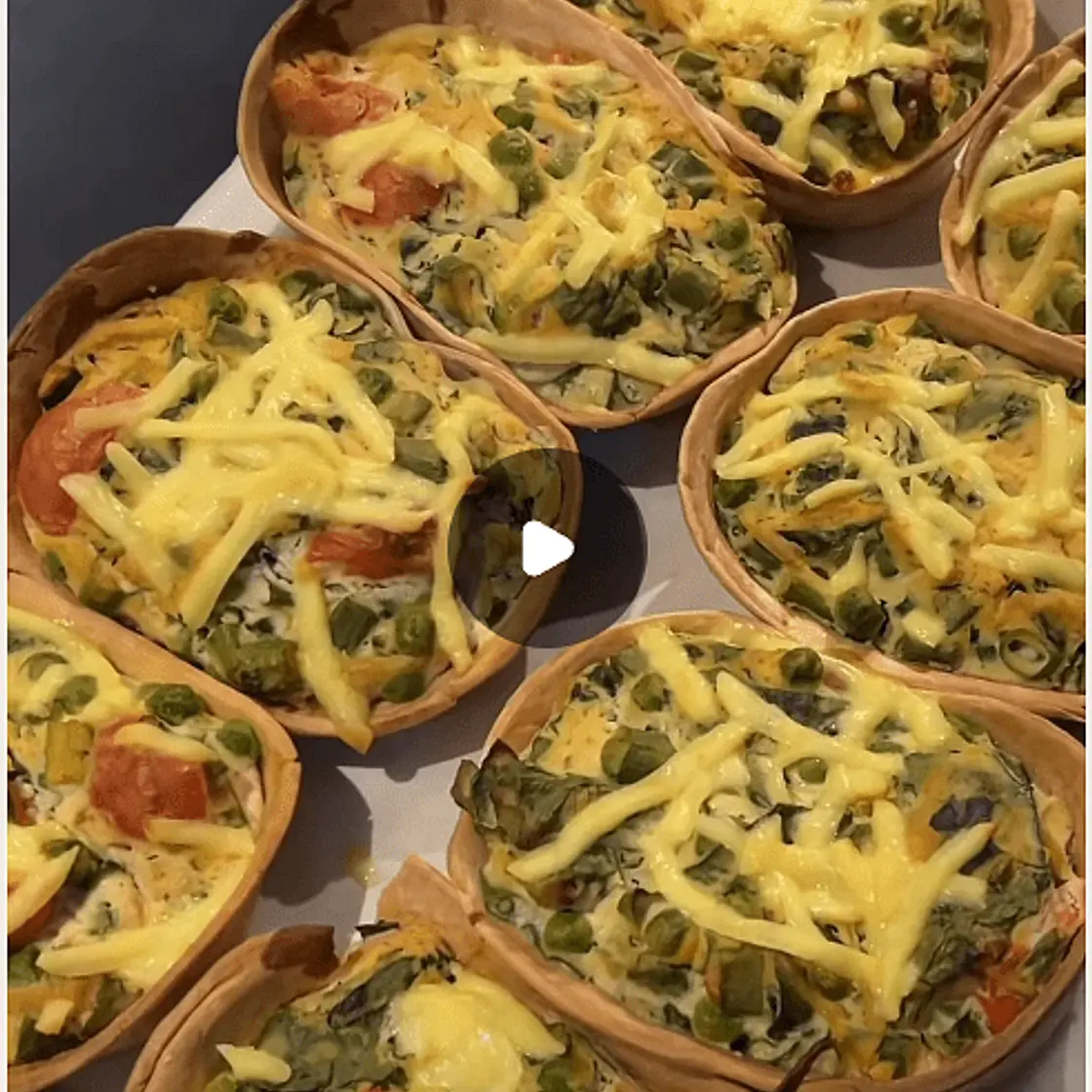 Tofu mini quiches