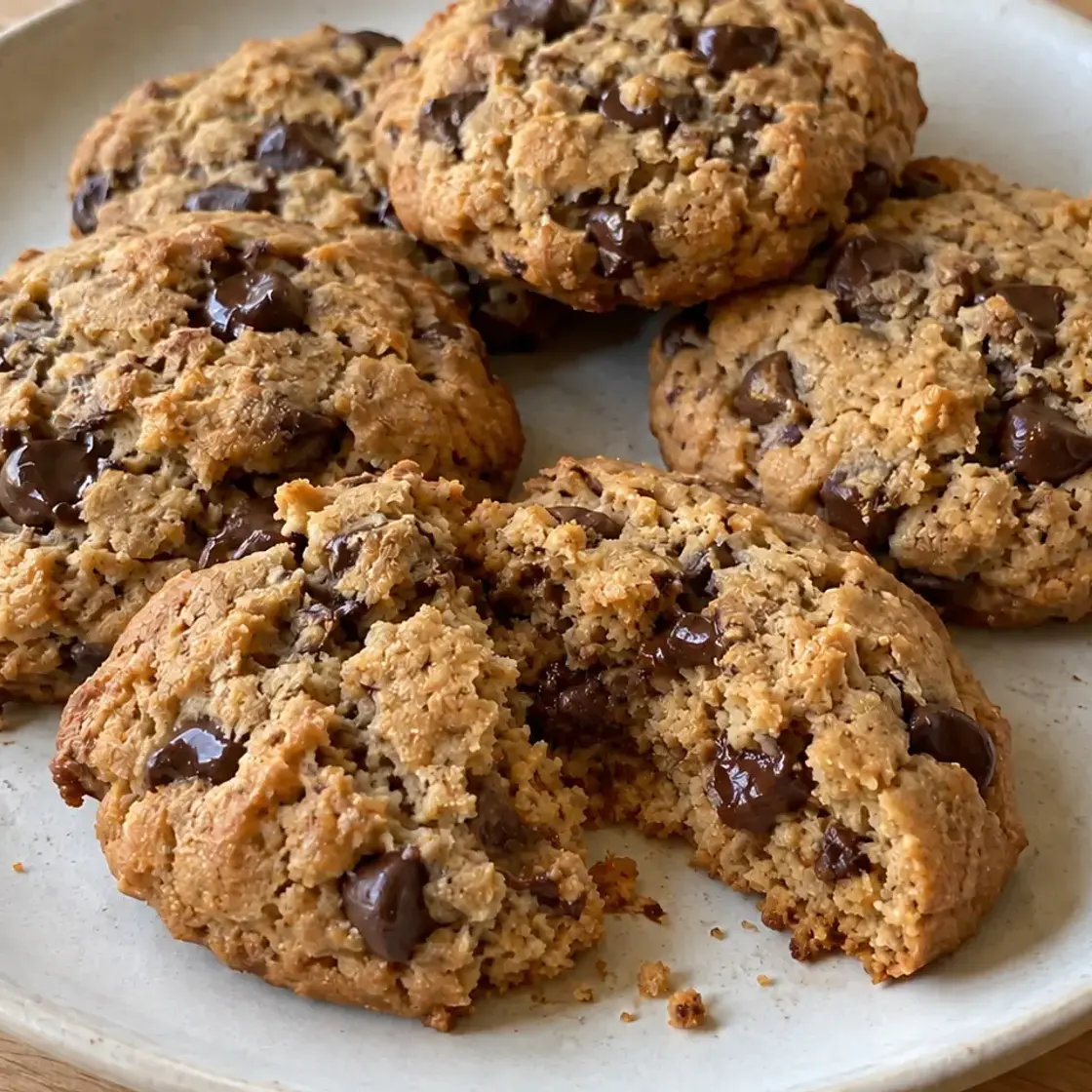 Chickpea Peanut Butter Chocolate Chip Cookies