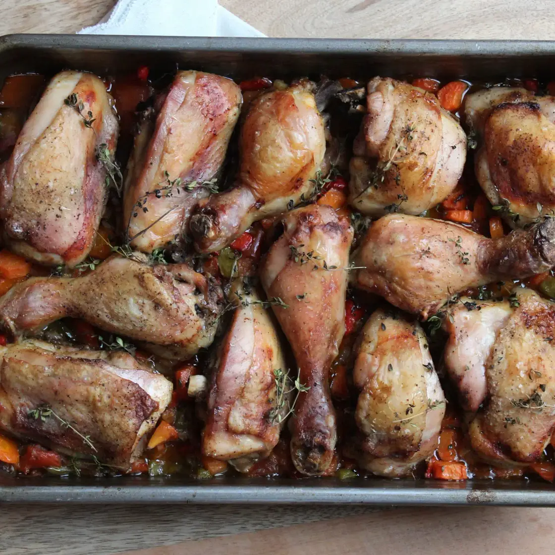 Pollo al horno con verduras