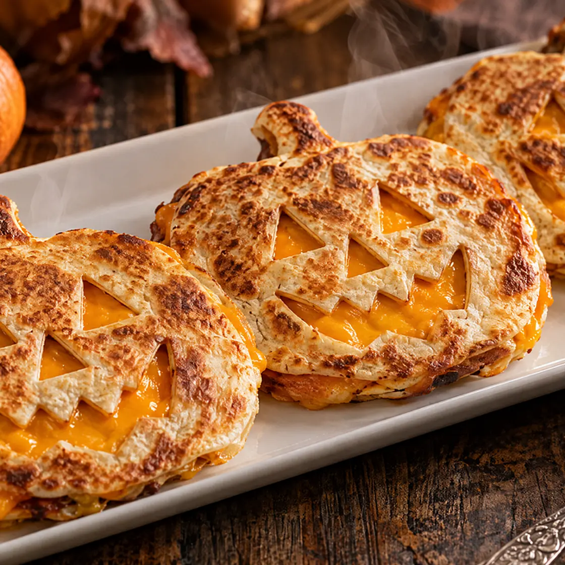 Jack-o-lantern Cheese Quesadillas: The Easy Halloween Snack Kids Actually Help Make