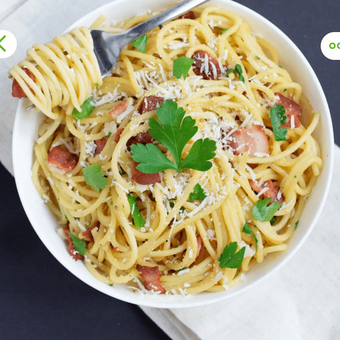 Garlicky Spaghetti Parmesan Carbonara