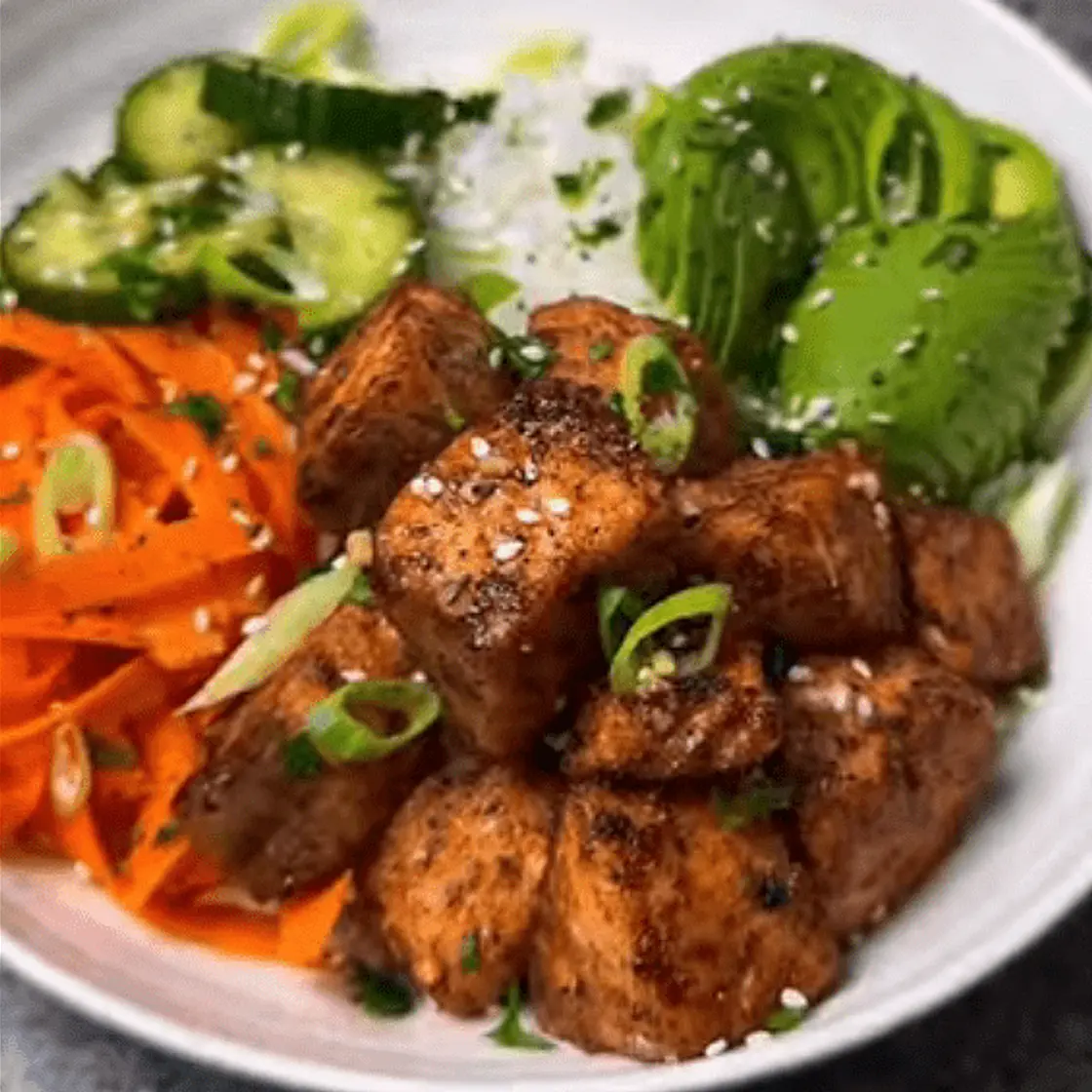 Jamaican Style Jerk Salmon Bowl
