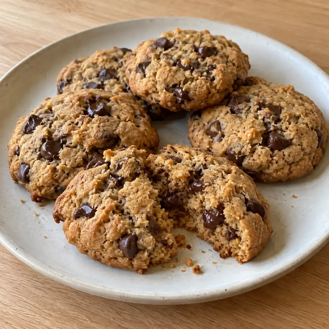 Chickpea Peanut Butter Chocolate Chip Cookies