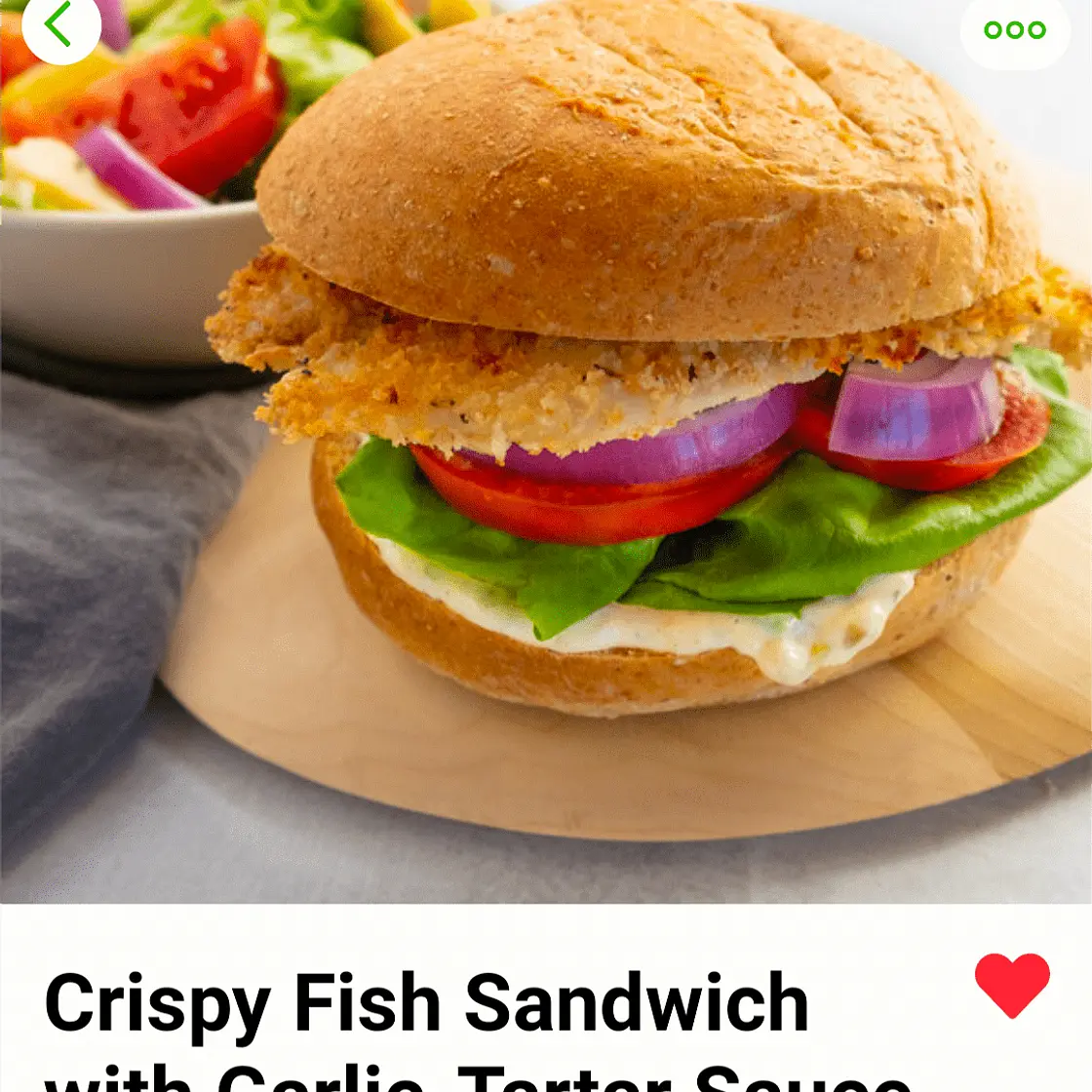 Crispy Fish Sandwiches with Tartar Sauce & Salad