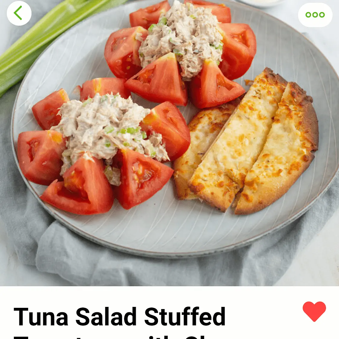 Tuna Salad Stuffed Tomatoes with Cheesy Rosemary Breadsticks