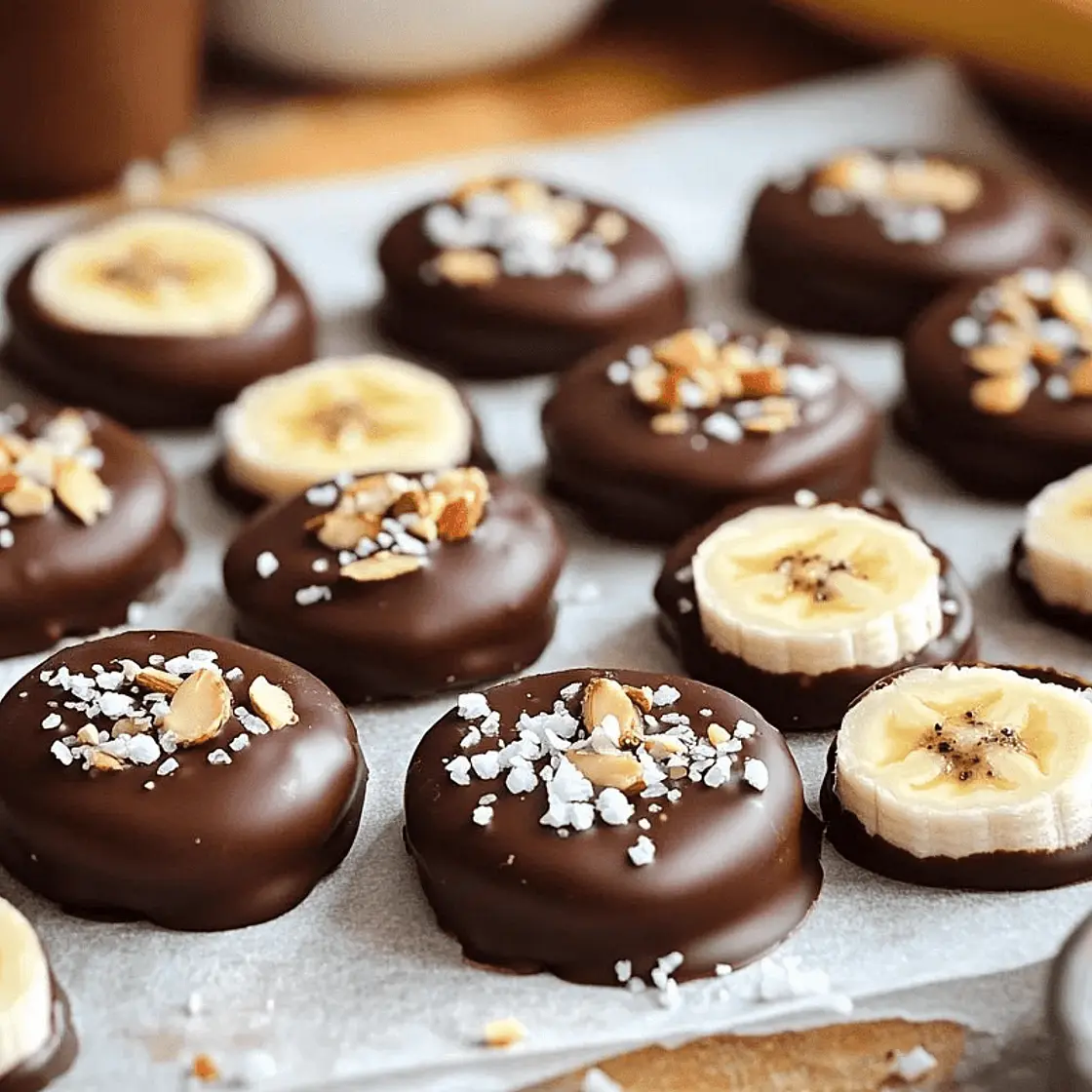 Frozen chocolate banana bites