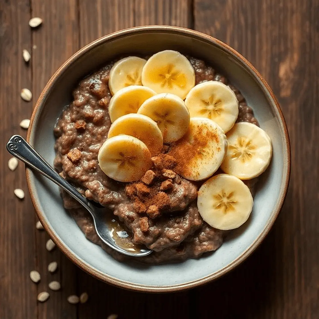 Chocolate-cinnamon protein porridge