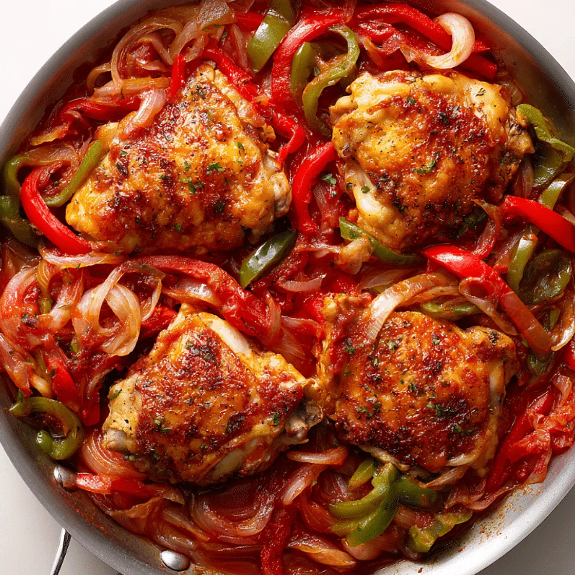 Poulet rôti aux poivrons