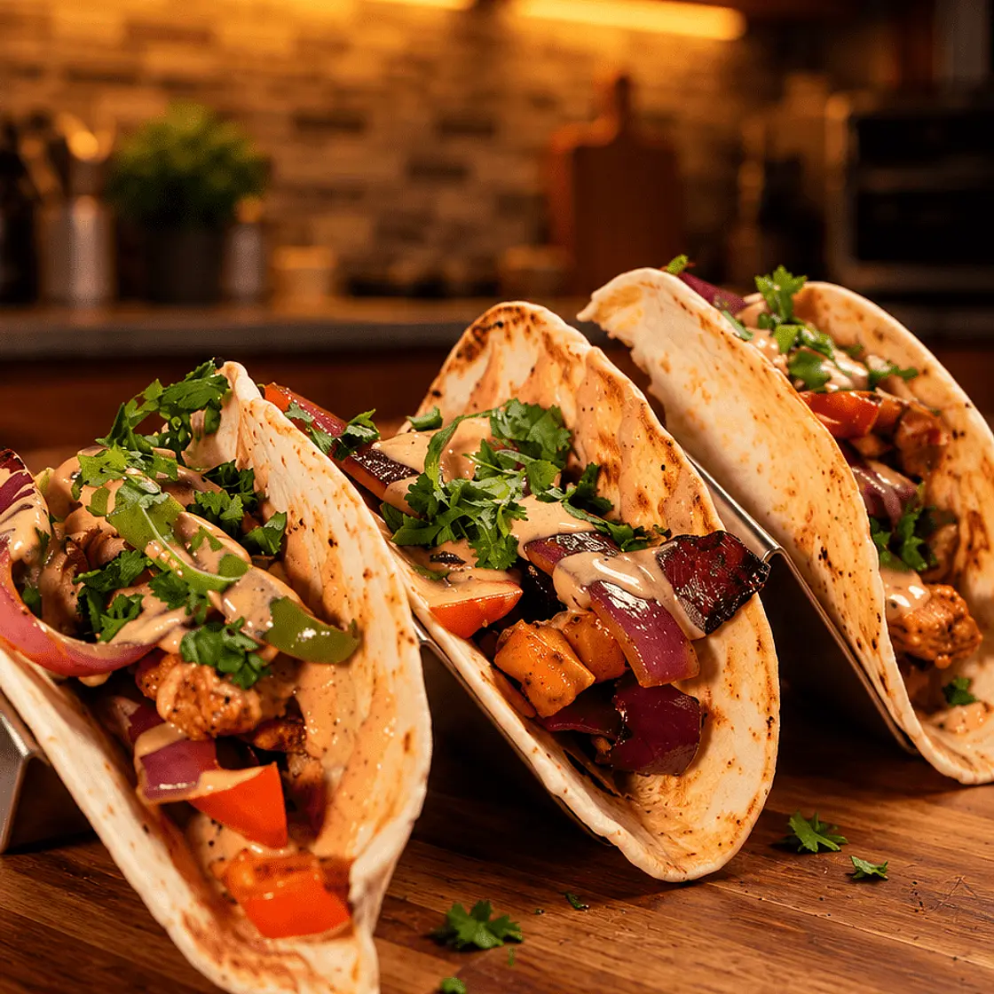 Vegan Chicken Fajita Tacos