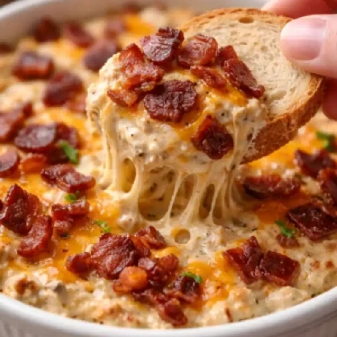 Caramelized Onion Dip with Bacon