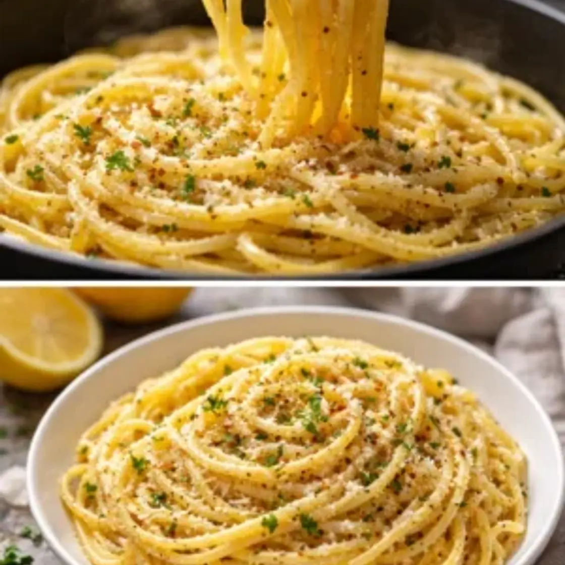 One Pot Lemon Garlic Parmesan Pasta