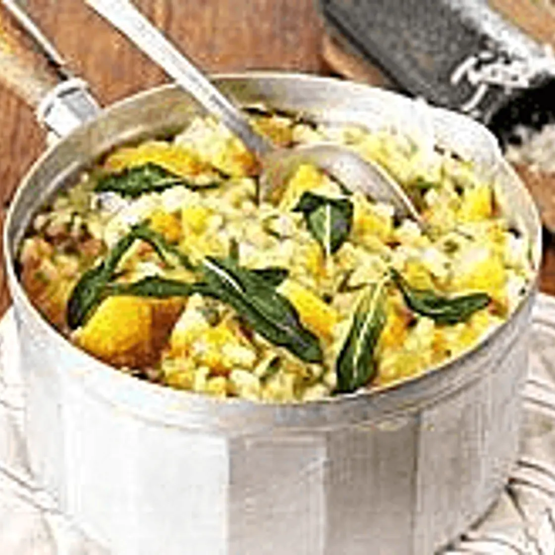 Butternut Squash Risotto with Sage & Blue Cheese