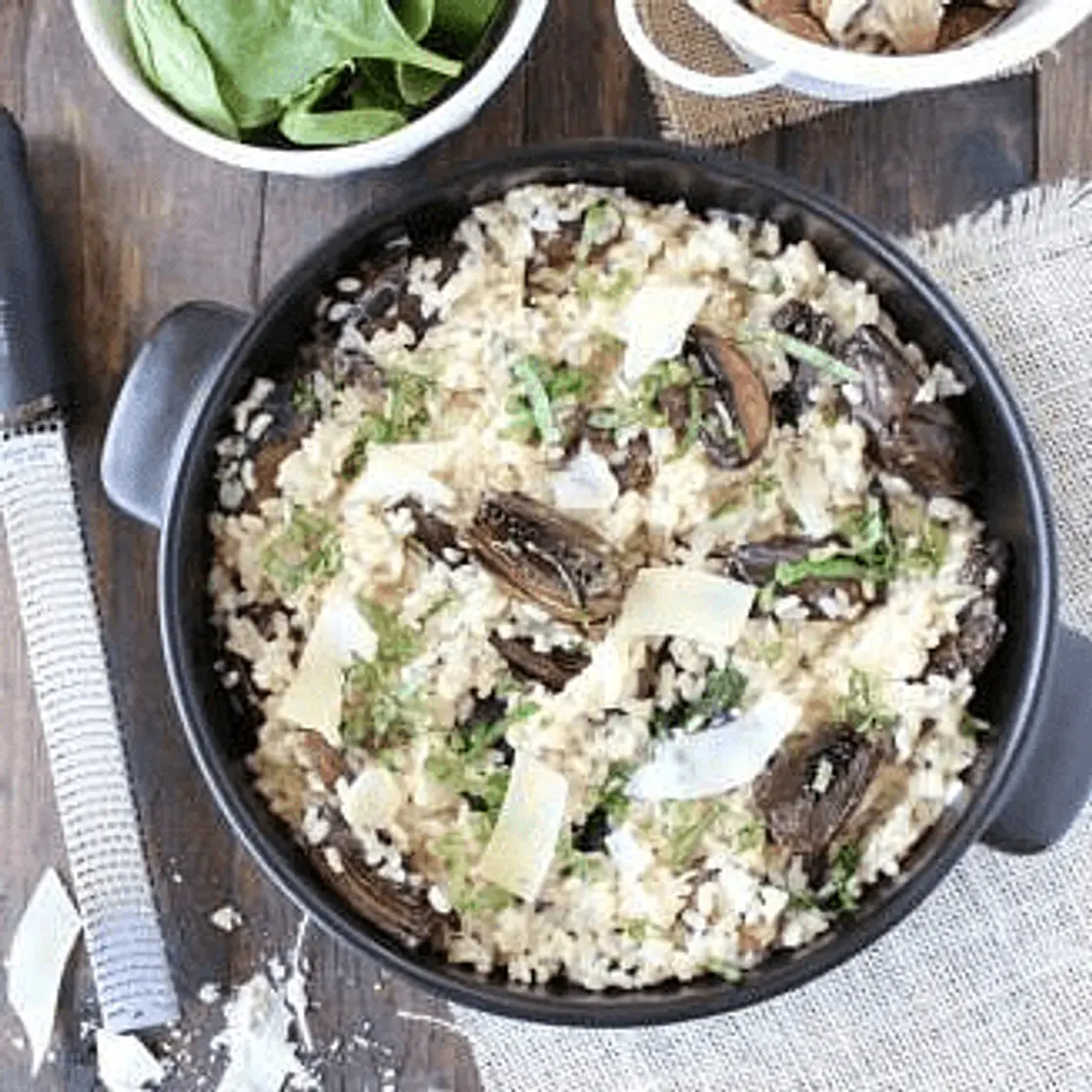 Spinach, Artichoke & Mushroom Risotto