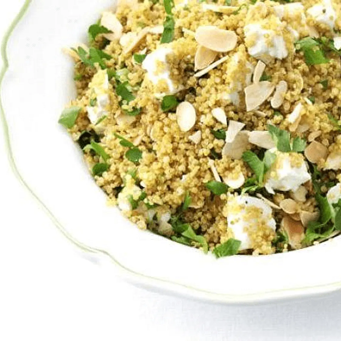 Spiced Quinoa with Almonds & Feta