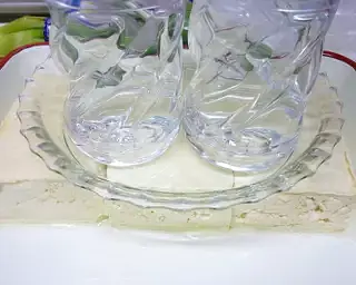 Drain the tofu (I use a plastic bottle as weights).