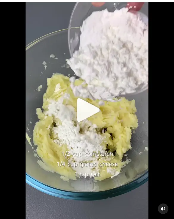 Add the rest of the ingredients to the mashed potatoes and combine.