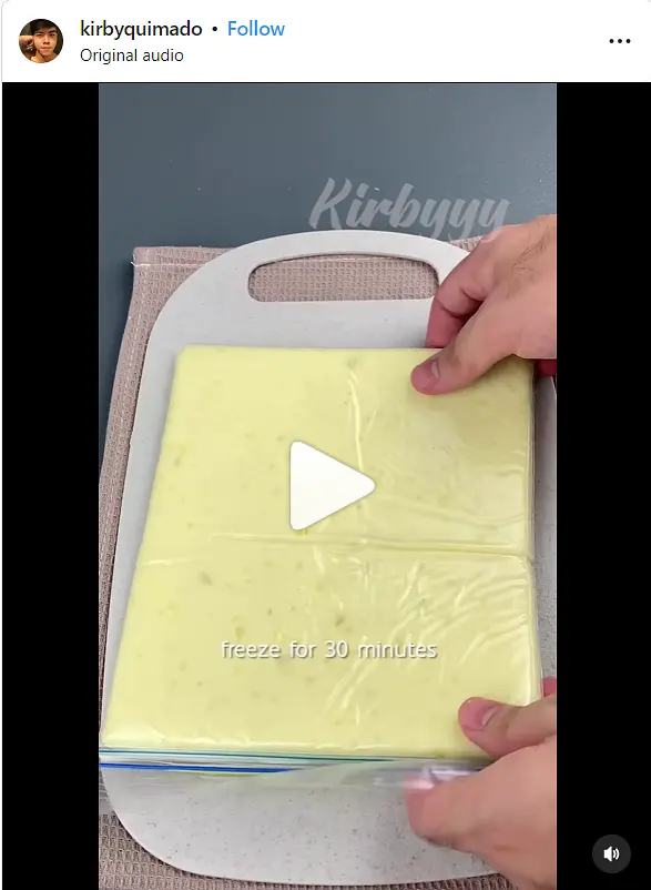 Add potatoes dough to a zip lock bag ( hard to tell the size, your preference based on the thickness you want, a sandwich size or quart size.) Flatten the dough in the zipped bag making it even. Put in freezer for 30 minutes.